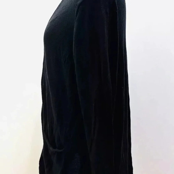 Target Women Long Sleeve Button Down V-Neck Black Cardigan Sweater Size Medium - Picture 10 of 12
